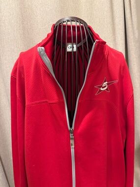 Alo - Mens - CoolFit Performance Track Jacket - 5Star - Red - Medium